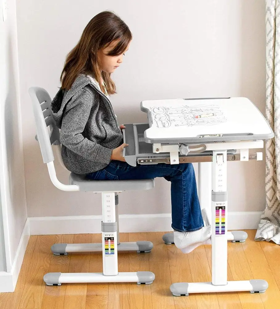 Height Adjustable Childrens Desk & Chair Set | Kids Interactive Work Station