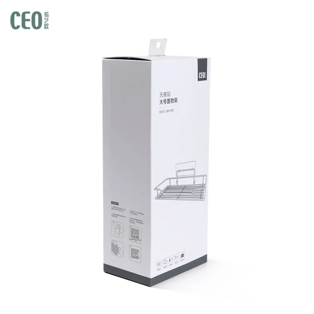 Household Magic Sticker Wall Mounted Stainless Steel shower shelf kitchen bathroom storage rack