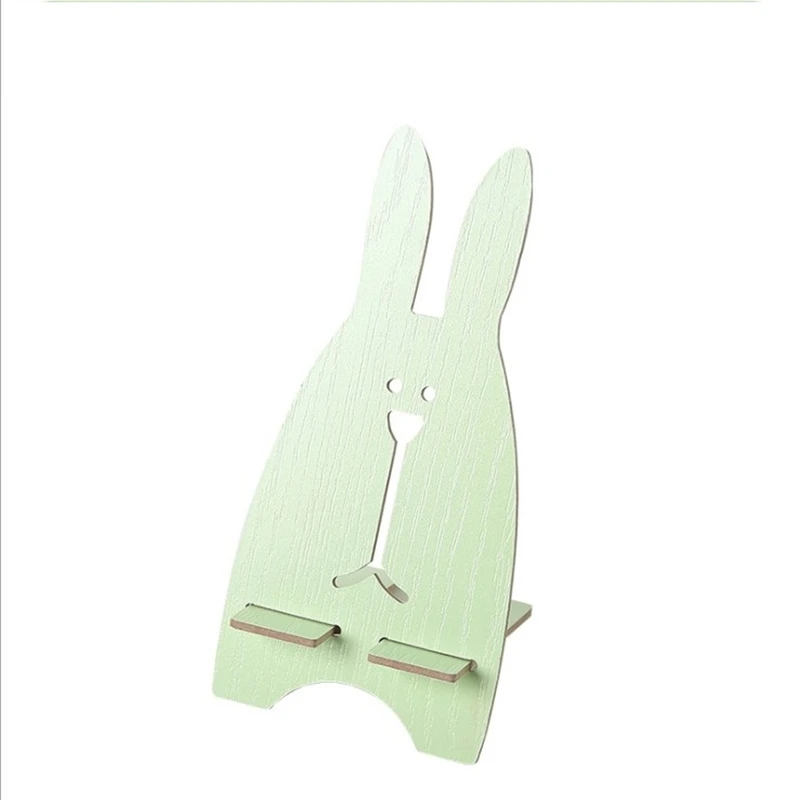 
Amazon hot selling Cute cartoon rabbit wooden holder cell phone bracket lazy phone holder mobile phone holder 