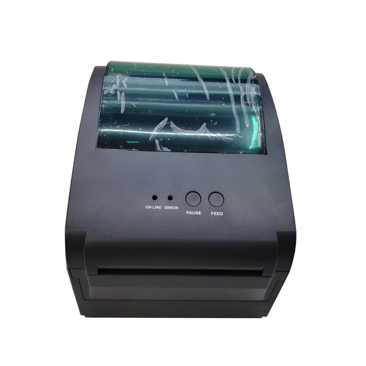Logistic express 4inch thermal ribbons transfer barcode label printer 110mm desktop waterproof sticker commercial label printer