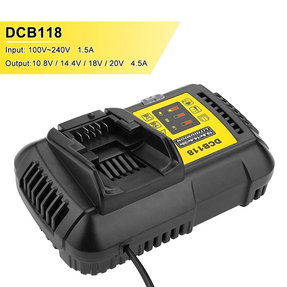 Fast Charger 4.5A 10.8 to 20V Battery Charger For Dewalt Battery DCB105 DCB201 DCB204 Manufacturer