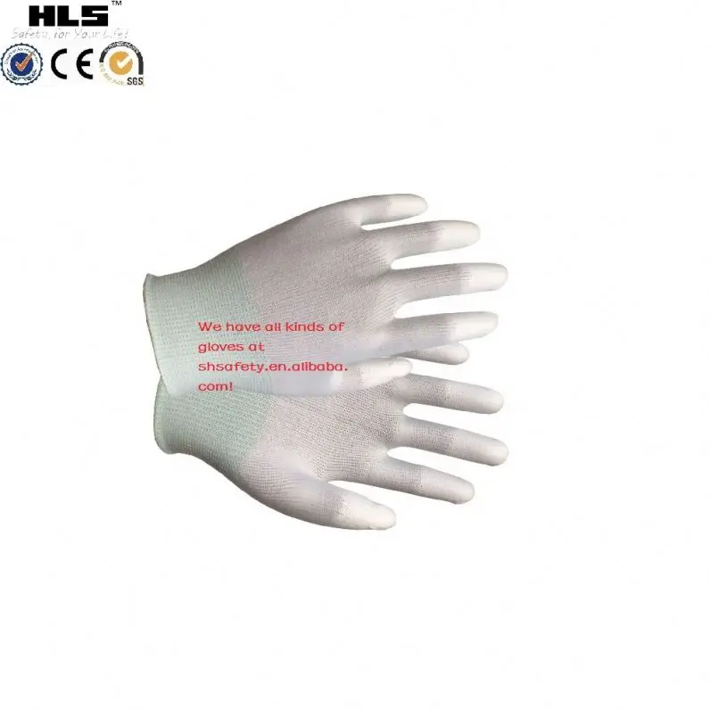 Высокое качество хлопок промышленные противоскользящие перчатки ПВХ точки пальмовое Крыло большой палец красный вязать запястье защитные перчатки