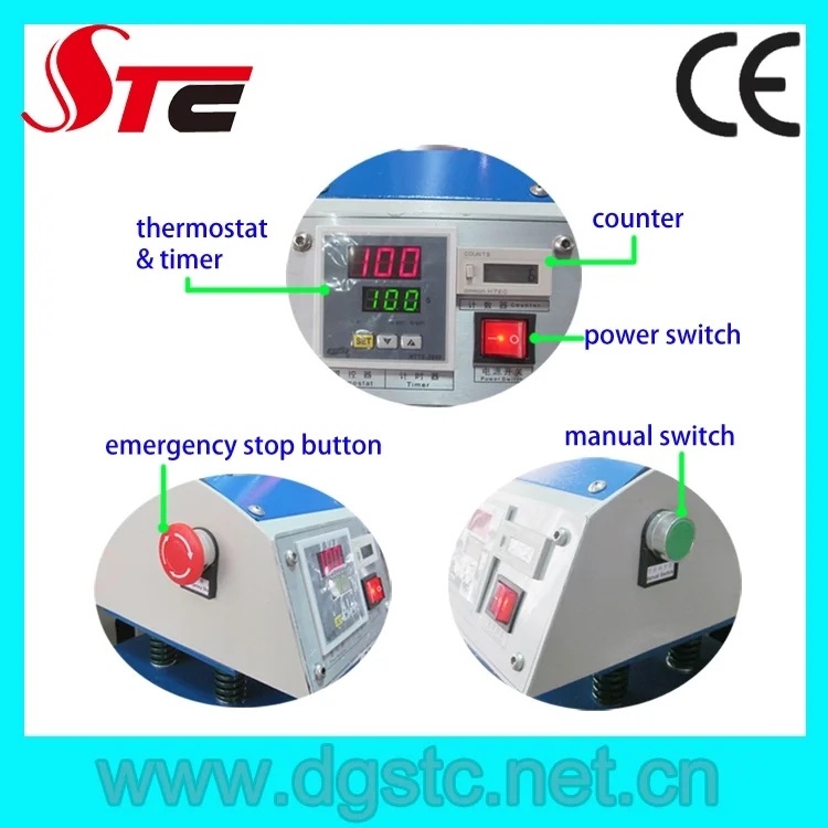 CE approved  23*30 cm automatic pneumatic logo  small printing press clothes embossing machine