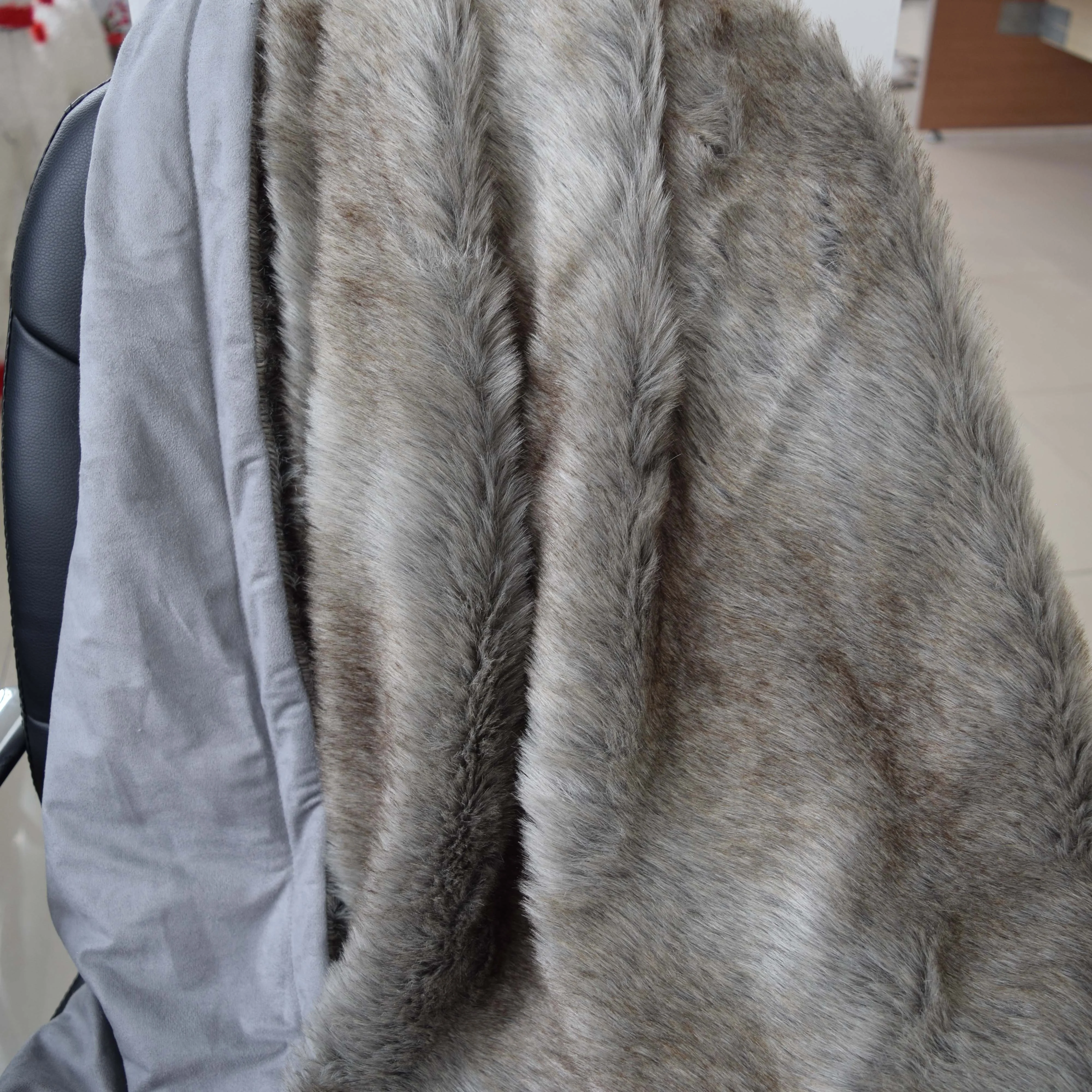 
High Quality Gradient Faux Fur Blanket Throw For Home Bedding and sofa 