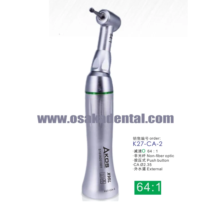 Dental reduction contra angle 64:1 External Channel Handpiece