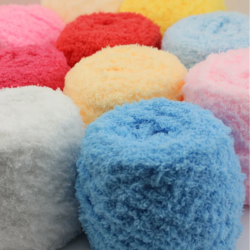 
Hot sale soft 100% polyester baby velvet yarn for knitting 