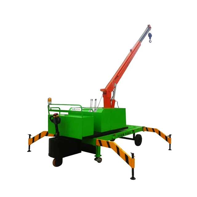hand rotation manual hydraulic crane