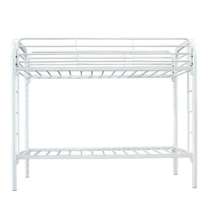 cheap white black iron metal twin double bunk beds for sale