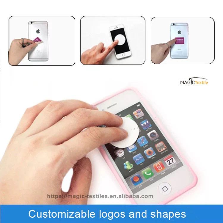 Free samples microfiber adhesive cell phone cleaner screen cleaning sticker