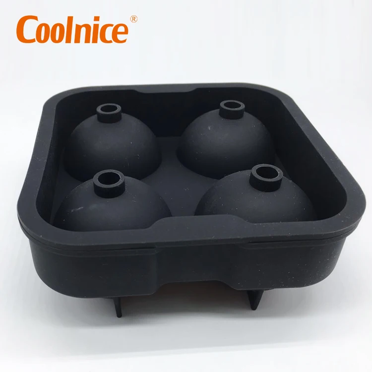 Amazon hot sale easy popping out release silicone ice cube ball maker tray mould