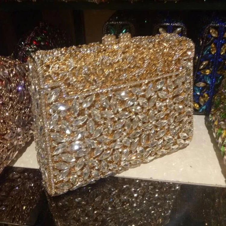 
DB568 crystal beaded bag evening bags from india 