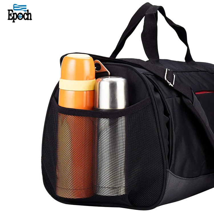 Оптовая Продажа Новый дизайн прочная вместительная Черная спортивная сумка с отделением для обуви