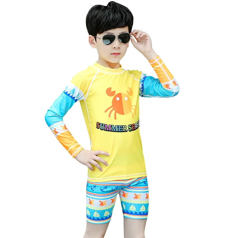 SBART Children Long Sleeve Rash Guard Boys Swim Shirt Kids Rash Vest UPF50+ Rashie Kids Rashguard Chlorine Resistant Rash Guard