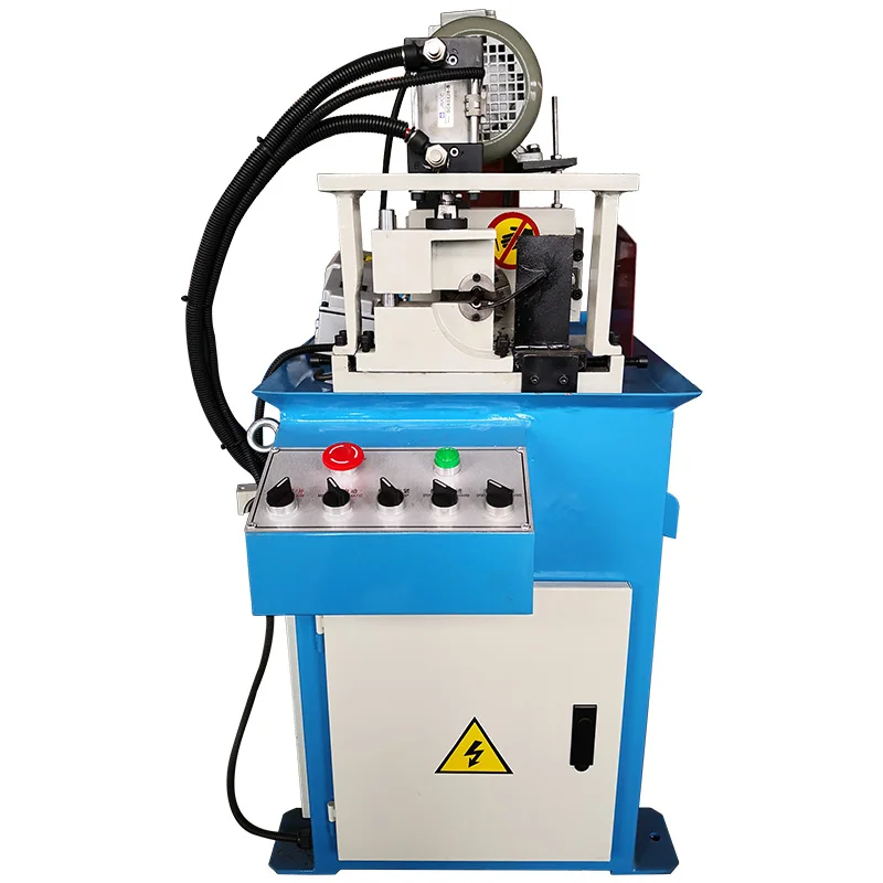 60 pneumatic single head chamfering machine for metal tubes and bars automatic CNC pipe beveling machine