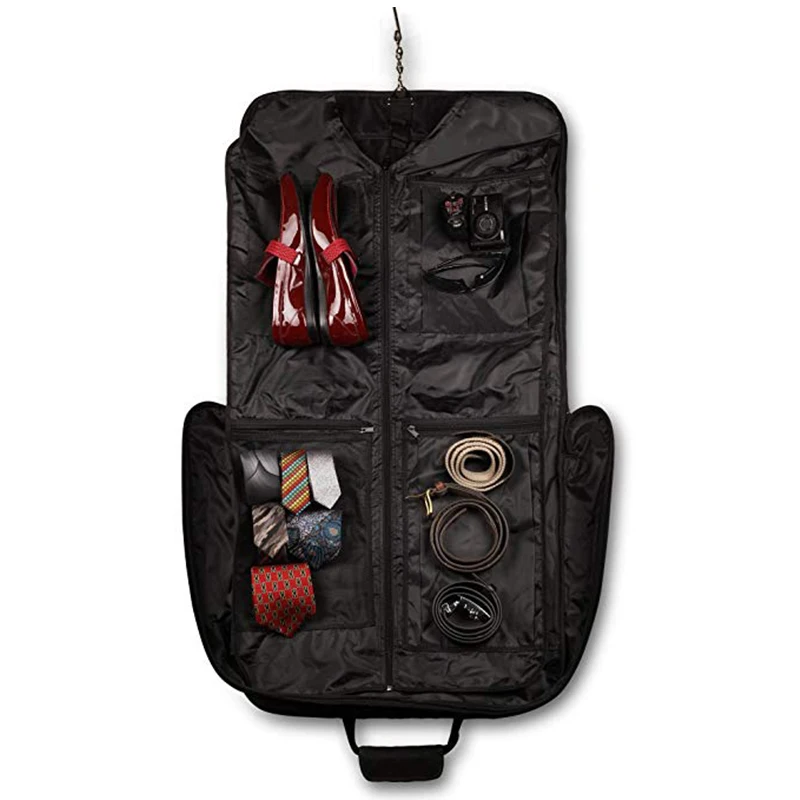 Waterproof travel 3 suit carry on garment bag for business with shoulder strap
