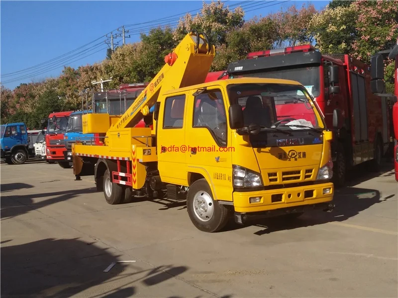 Japan famous brand chassis I-SUZU 16 m high platform working truck