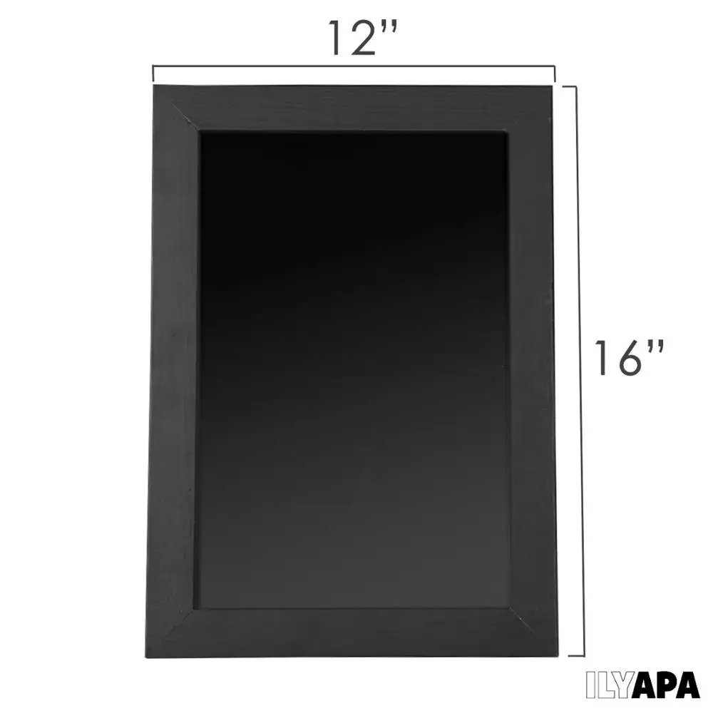 Деревенская деревянная Магнитная кухонная доска с черной рамкой, подвесная меловая доска для декора фермерского дома