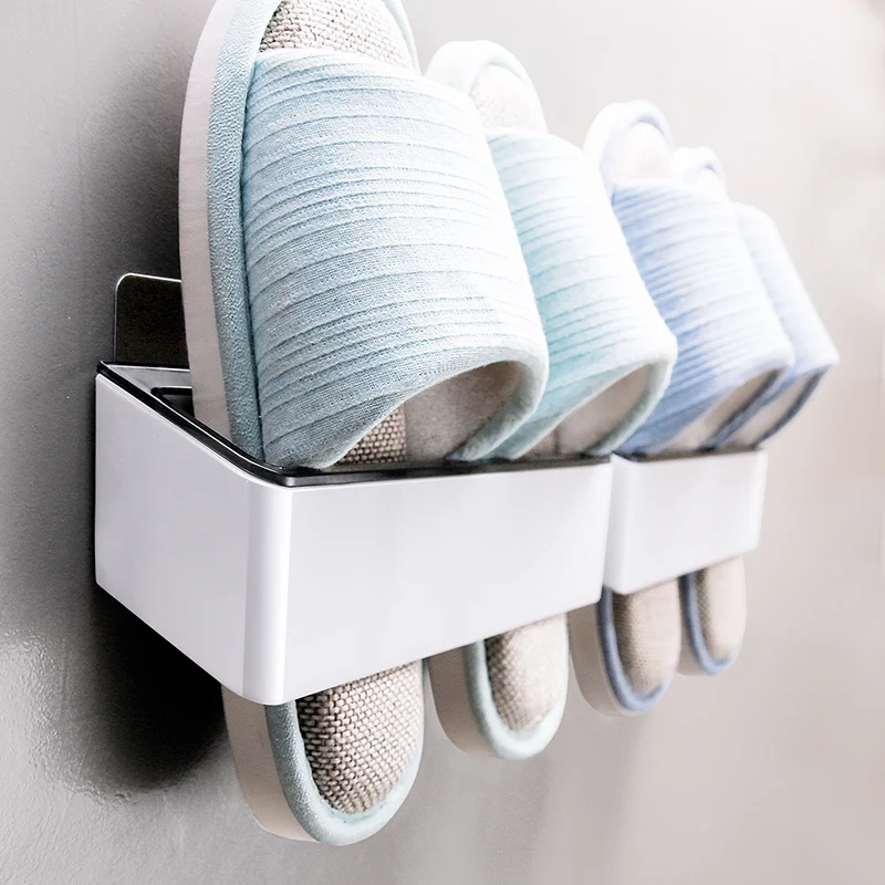 Home hallway  bathroom plastic hanging slippers rack wall mounted  shoe organizer baboosh holder