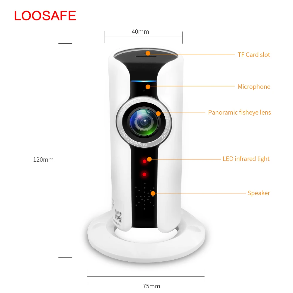 Loosafe HD 1080 P Скрытая 180 градусов вращения панорама cctv безопасности беспроводной Wi-Fi ip-видео камеры дверной Звонок