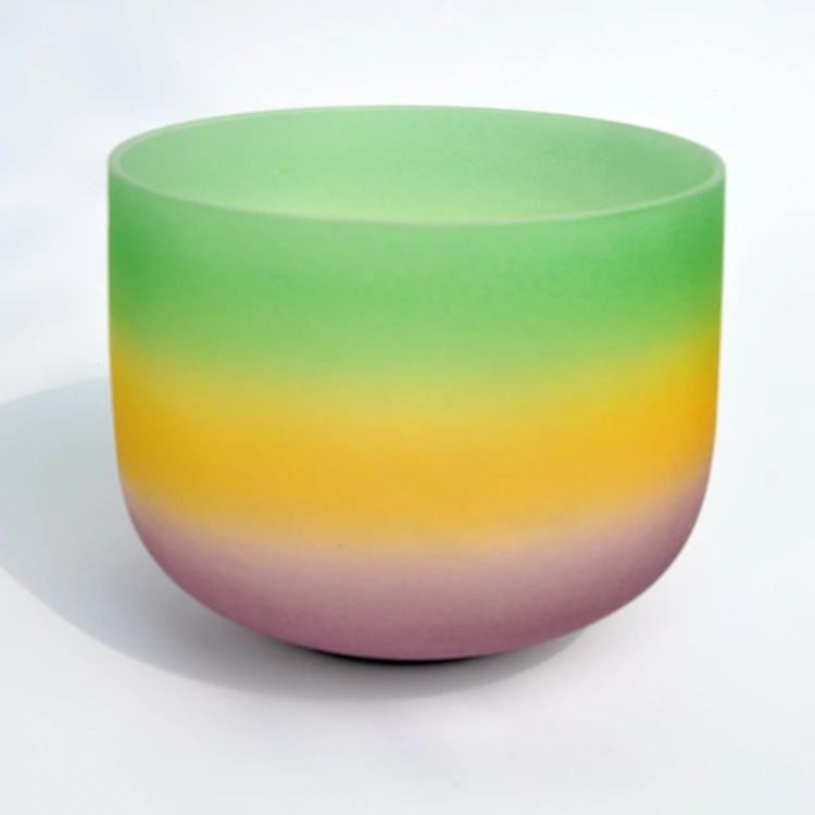 
Factory Sale Custom Design 7 chakra color crystal singing bowl set from China 