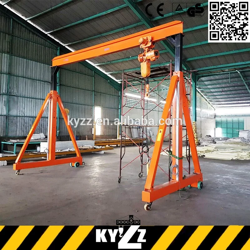 Independent Manual Operation Gantry Crane, 2 3 5 Ton Forklift Jib Boom Travelling Gantry Crane Shed