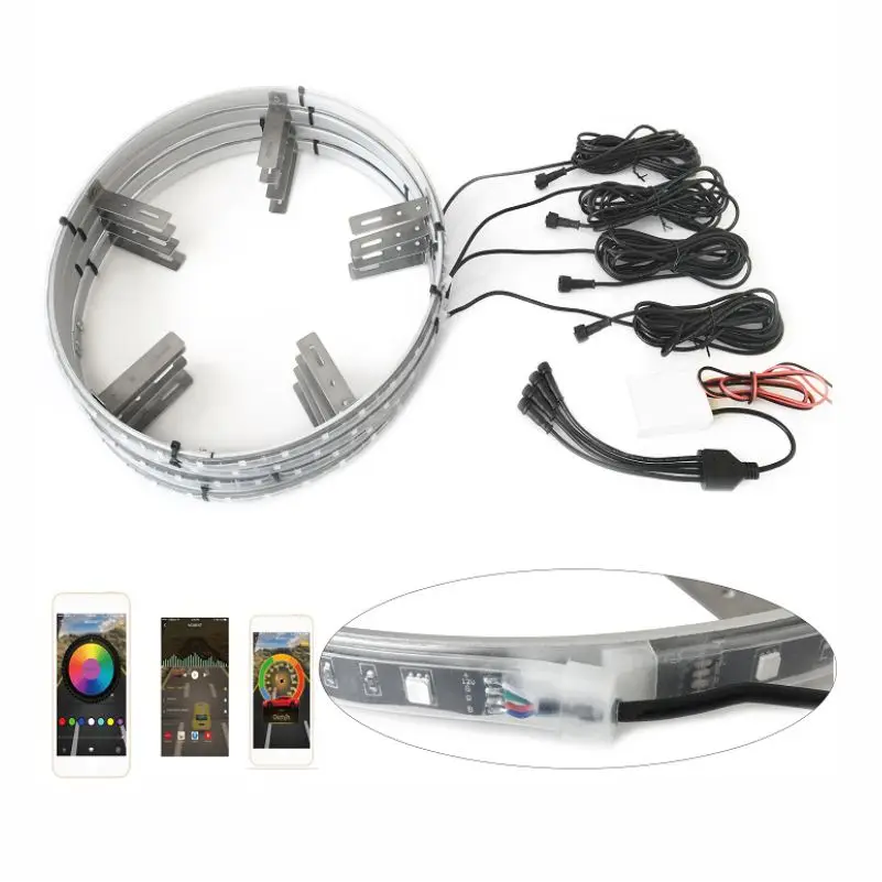 
NEW HOT-SALE Multi Color Ultra-Bright Car Wheel Ring light Kit 17