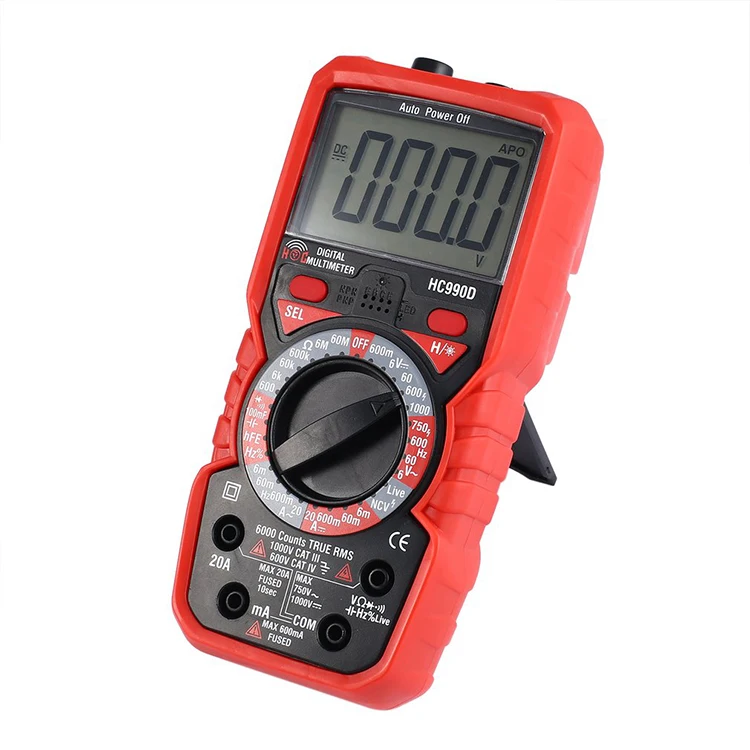 
HC990D Professional High Precision Multimeter Tester True Rms 6000 Counts Digital Multimeter 
