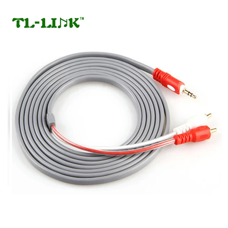 3,5 мм до 2 RCA Джек между мужчинами аудио расширением кабель Y splitter Аудио Кабель-адаптер 2 rca мужчин до 3,5 мм