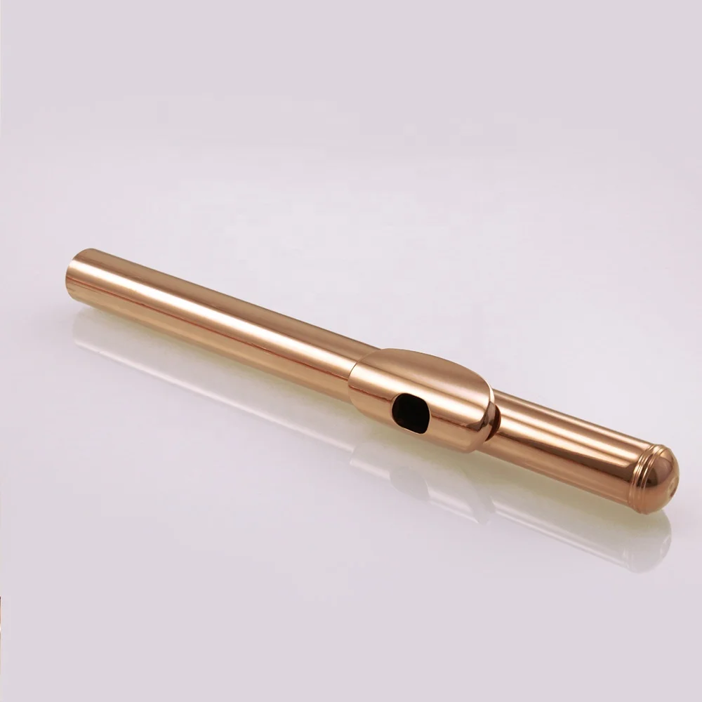 ROFFEE 991 Professional Performance Level 17 Open Holes Rose Gold Plated Sterling Silver Flute