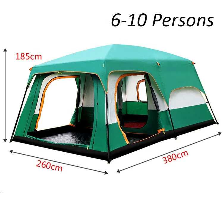 
6-10 Person Double Layers Camping Tent Outdoor POP UP Large Family Camping Tent 