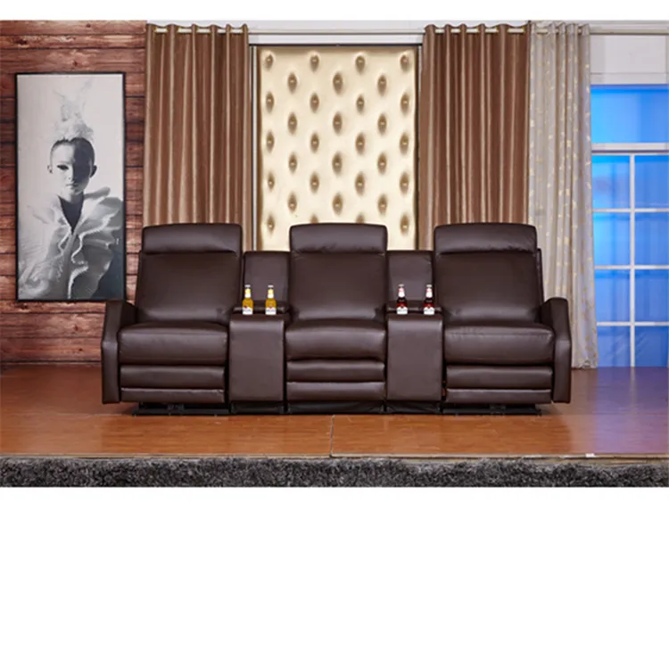 
Leather recliner furniture electric control electric cinema recliner genuine modern leather sofa set 