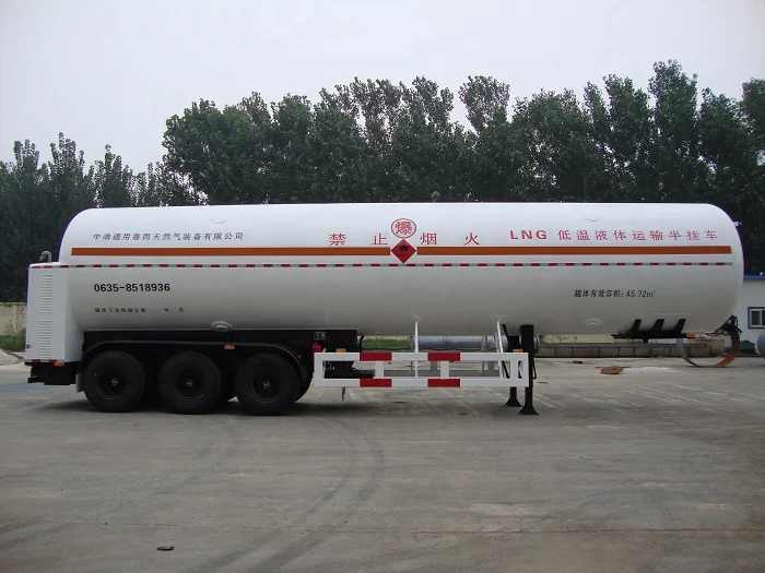 
40FT 55.7m3 LNG cryogenic semitrailer truck with good quality and fast delivery 