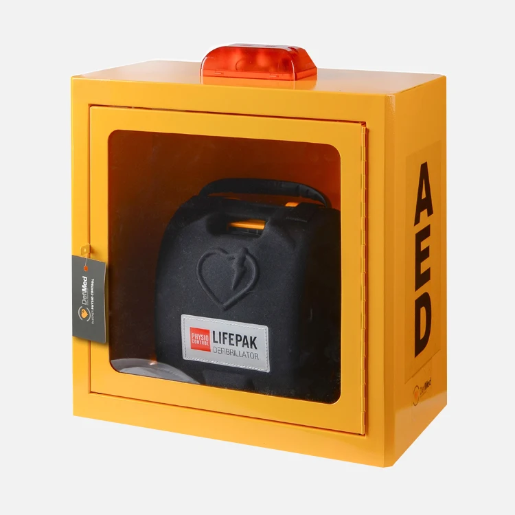 Professional white wall mounted first aid cabinet for AED (60653693451)