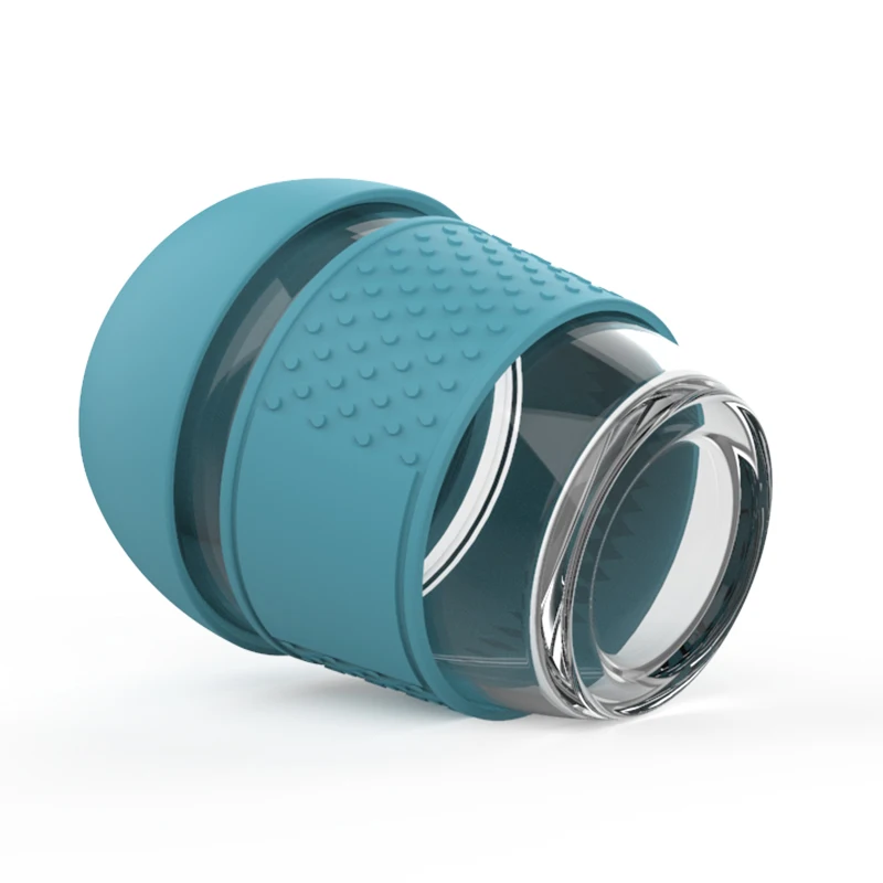 
Borosilicate Glass Cup Mug Silicone Cover Anti-Heat Large Capacity Belly Glass Cork Coffee Mug Cup Travel Mug 