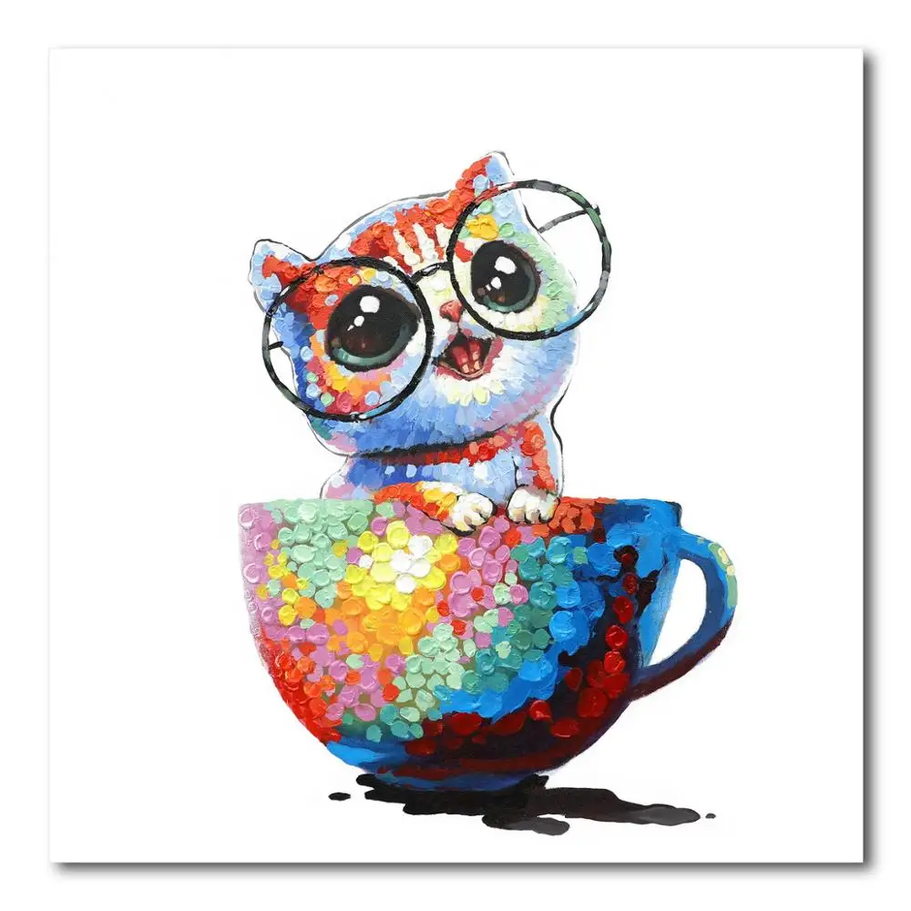 Абстрактная живопись животных стене висит для украшения детской спальни