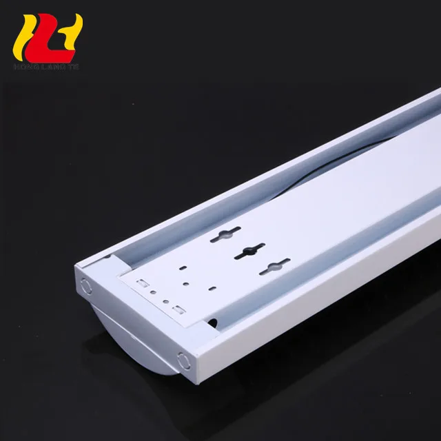2Ft 3Ft 4Ft Recessed Wall T5 T8 Double Fluorescent Tubes Linear Front Grille Reflector Cover Fixture Light With Reflector 1.2m