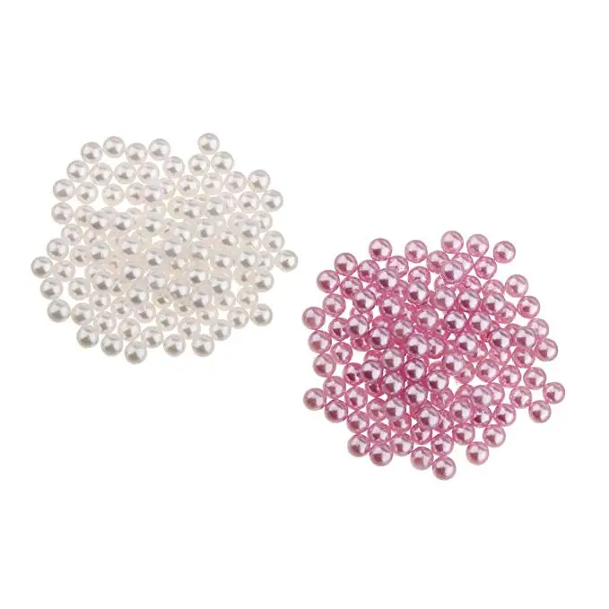 8mm round shaped plastic pearl beads without holes for Nail Arts DIY Craft Scrapbook Decoration