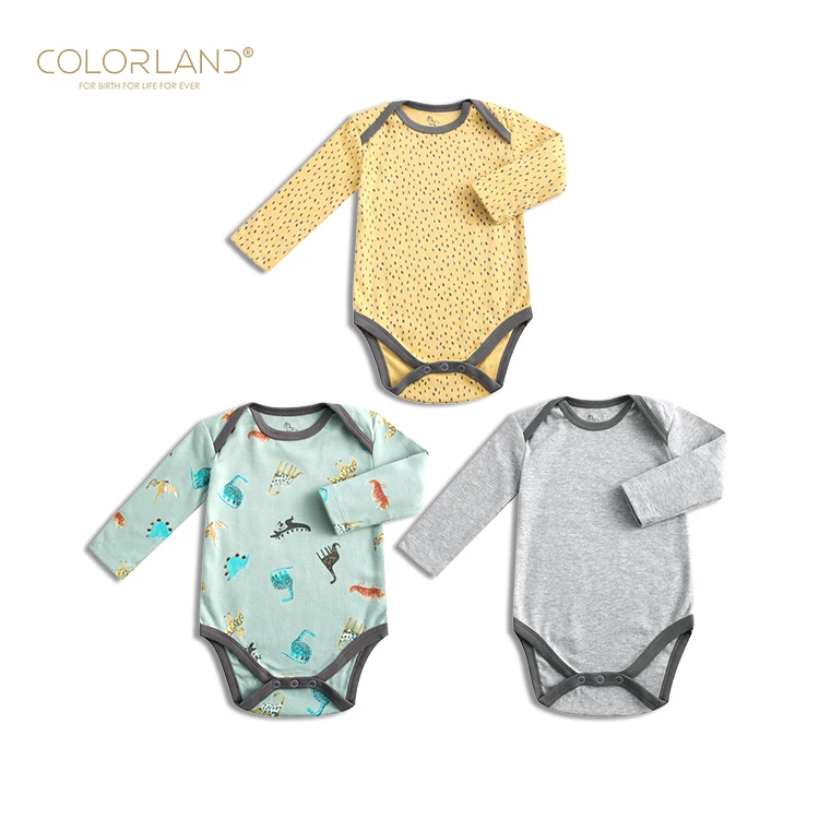 Hot sale custom pattern baby clothes cotton unisex bodysuit