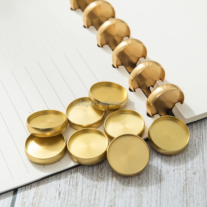 A5 gold leather notebook circa notebook discbound planners