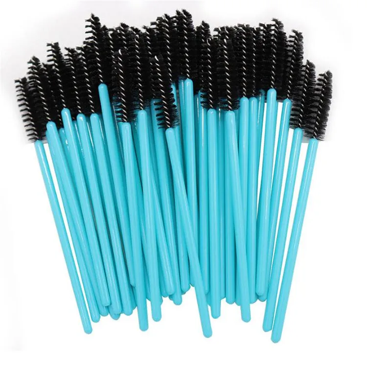 Hottest Sky Blue Handle Disposable Mascara Applicator Eyelash Brush