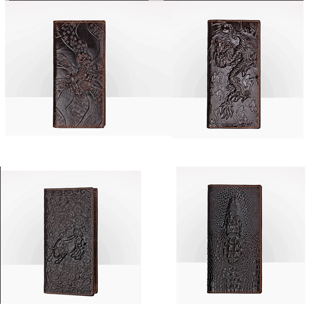 Professional male original genuine top cow leather wallet best selling fashion slim credit card purse for men