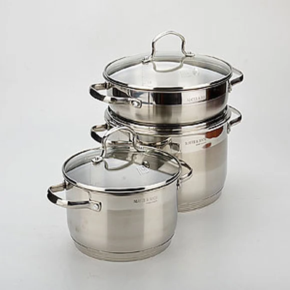 Factory price cookware set stainless steel cooking pots