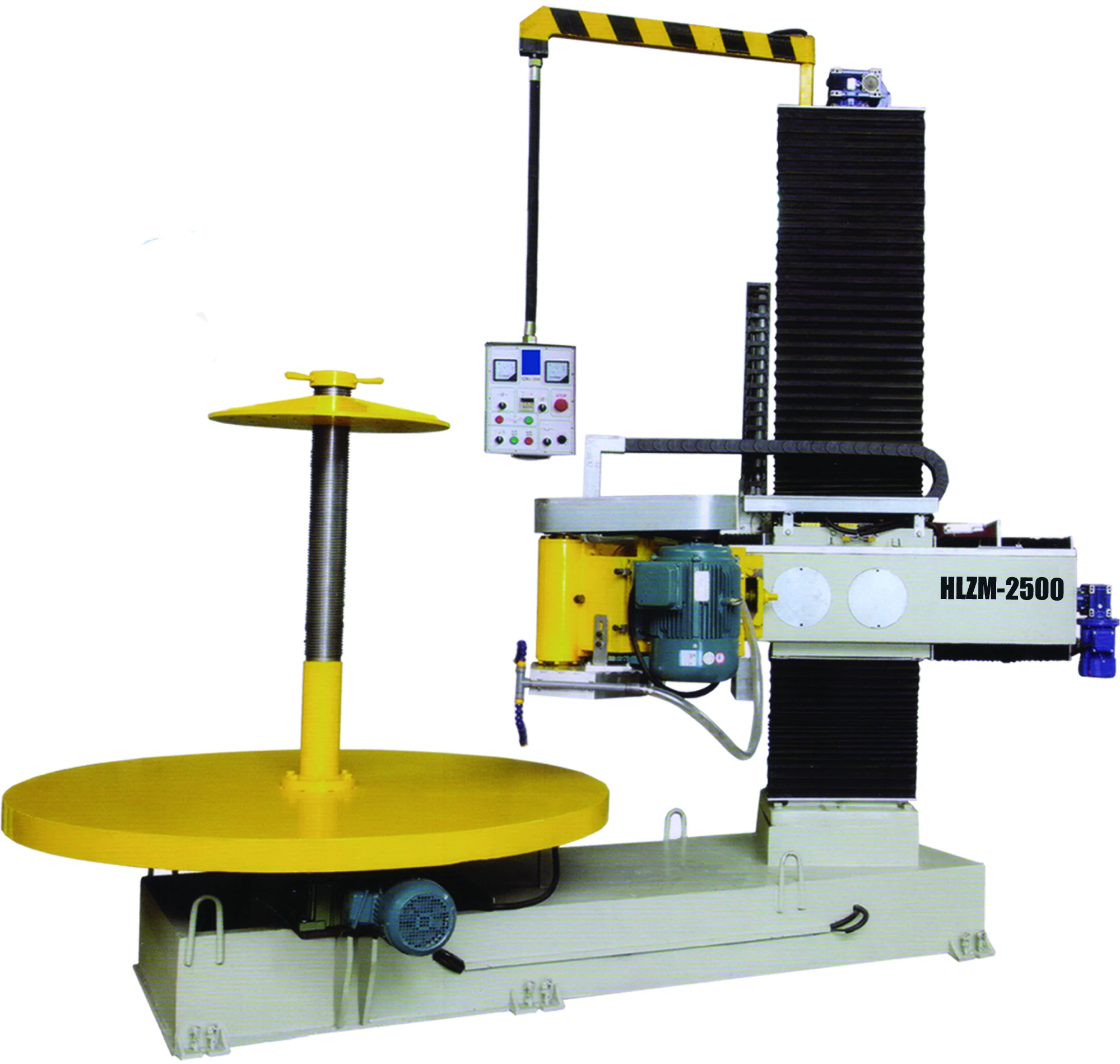 Hualong machinery HLZM-2500 high efficiency CNC natural Stone Column base cap Cutting Machine for ganite marble round shaping