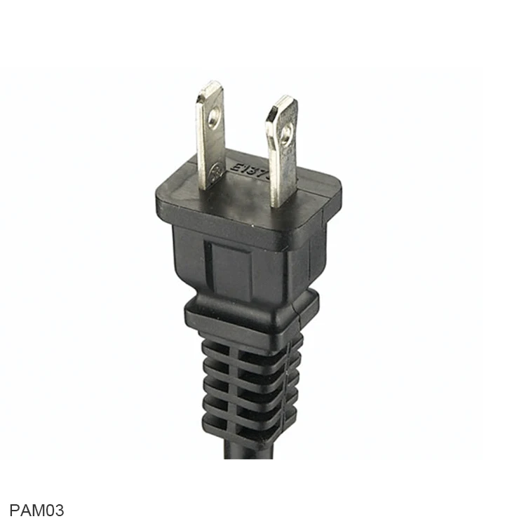 UL США AC мощность шнур NEMA1-15P 2 булавки Электрический провода кабель американский стандартный разъем с предохранителем