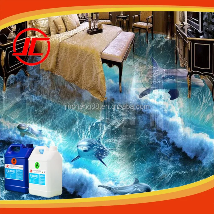 
Crystal Clear Dome Epoxy Resin and Hardner for 3D Flooring, Bathroom Floor ,Home Floor 