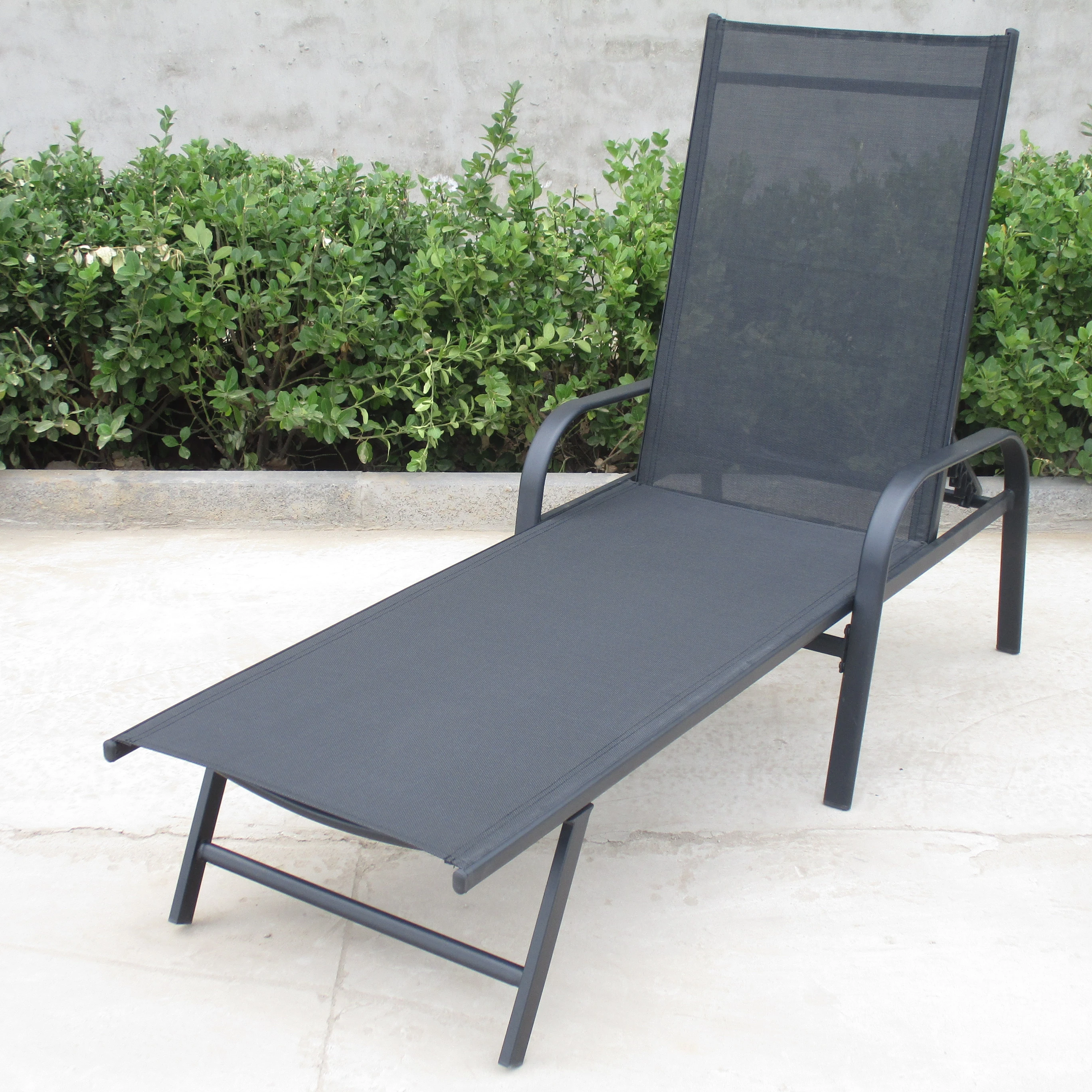 cheap hot sales adjustable  garden sun lounger outdoor furniture textoline beach sunbed chair