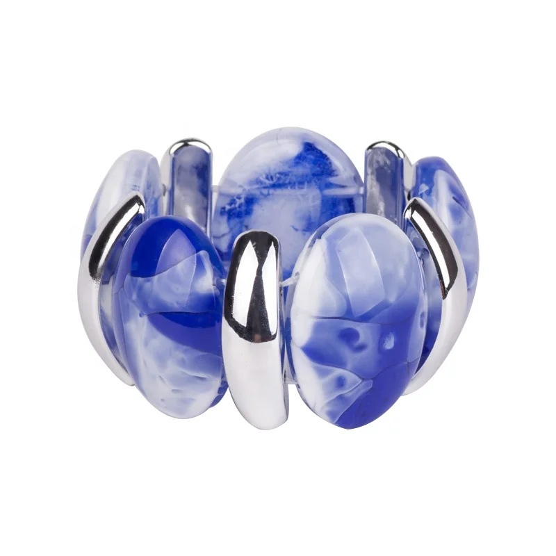 2019 Hot Selling Customized Women Design Best Wholesales Silver Metal Colour Amber Colour Resin Bracelet Bangle For Summer