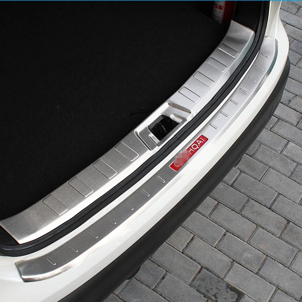 1 набор из нержавеющей стали для автомобильного багажника бампер педаль плиты панель автомобиля задний бампер багажник внешний для Nissan Qashqai 2016