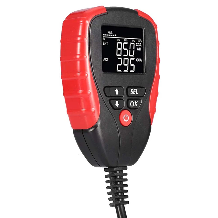 12V Digital Car Battery Tester Automotive Battery Load Tester and Analyzer Of Battery Life %,Voltage, Resistance and CCA value