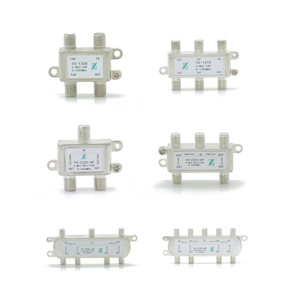 2-способ 4-способ 6-способ 8-способ коаксиальный кабель ТВ сплиттер Крытый CATV rf сплиттер